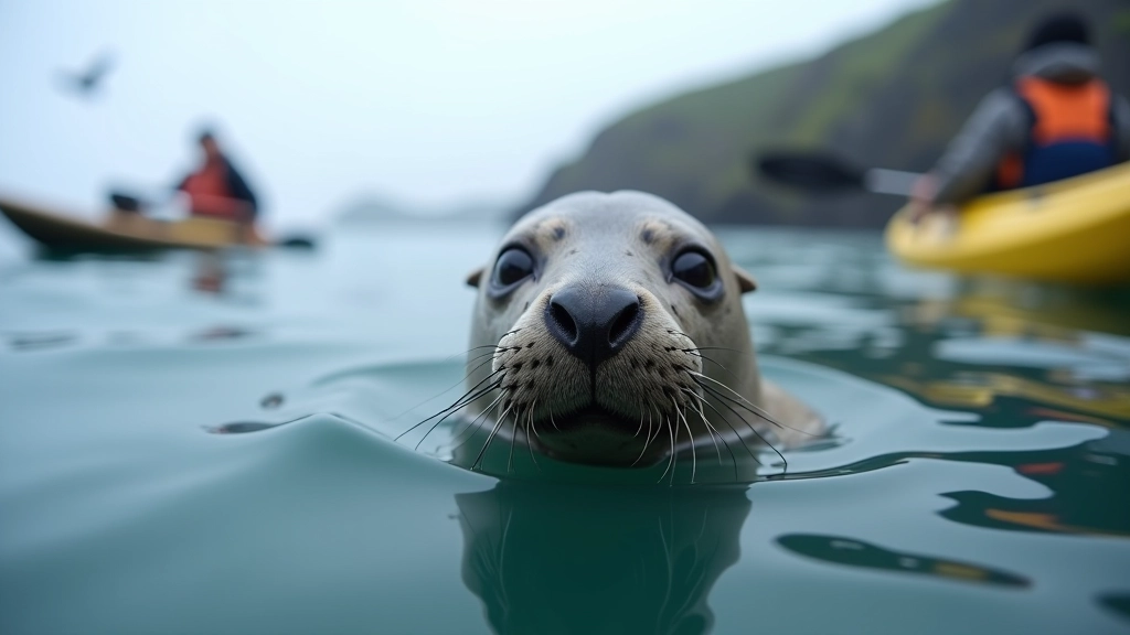 Wildlife observation during sea kayaking tour