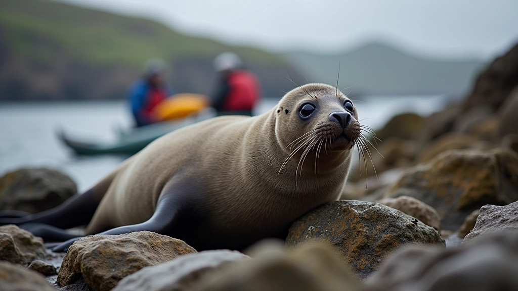 Seal watching during kayak tour